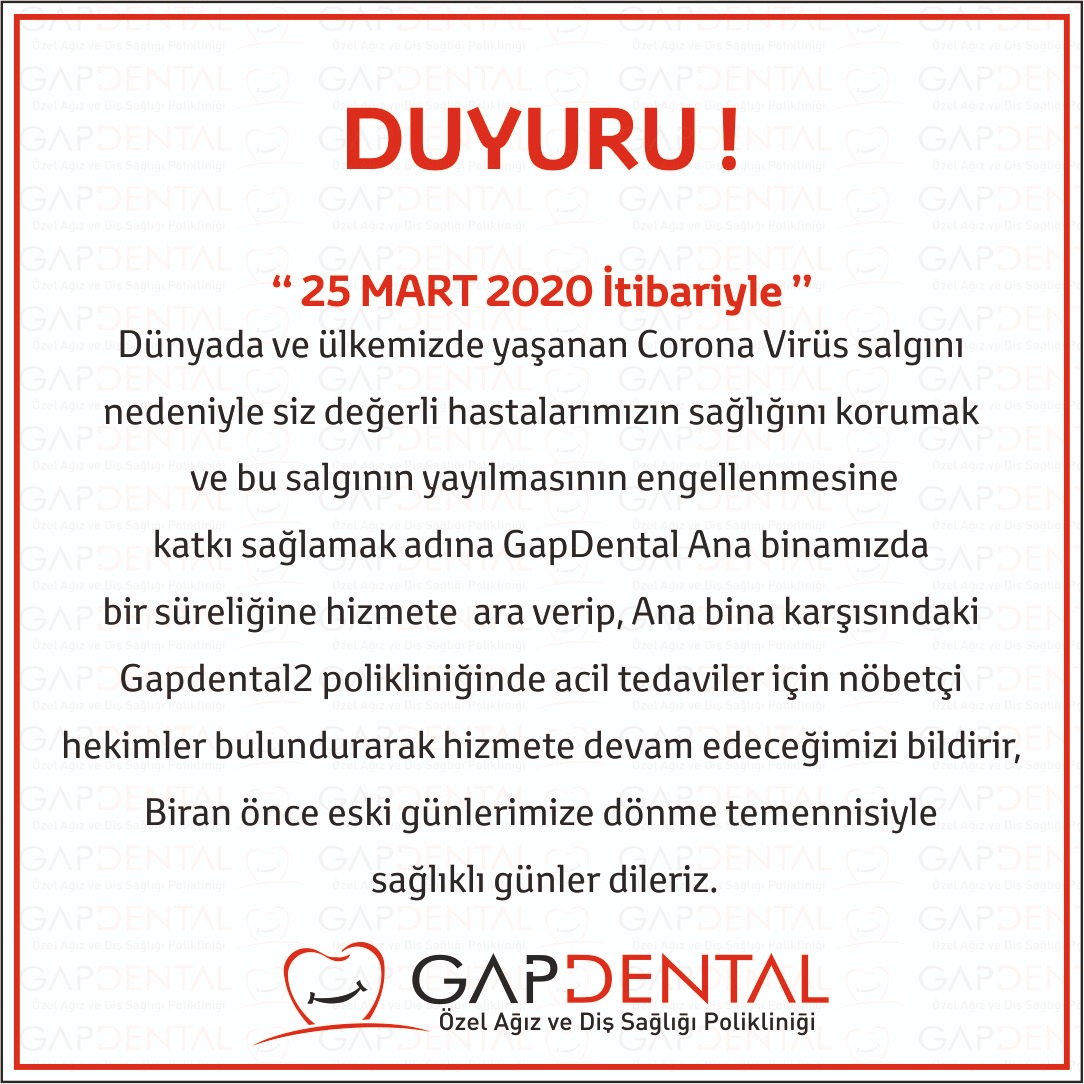 Gap Dental Duyuru